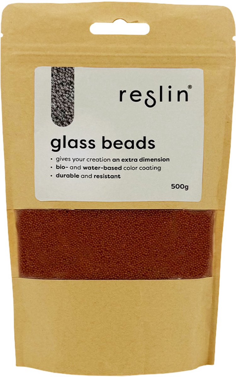 Reslin Glazen Kralen 500 gr Brons