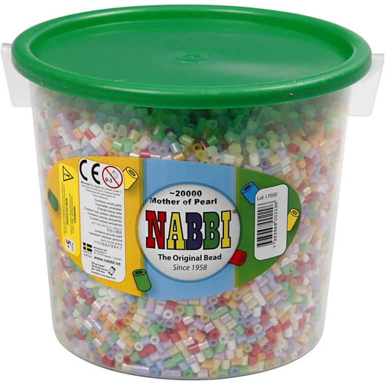 Nabbi Iron-on Beads Pearl Colours 20,000 pieces