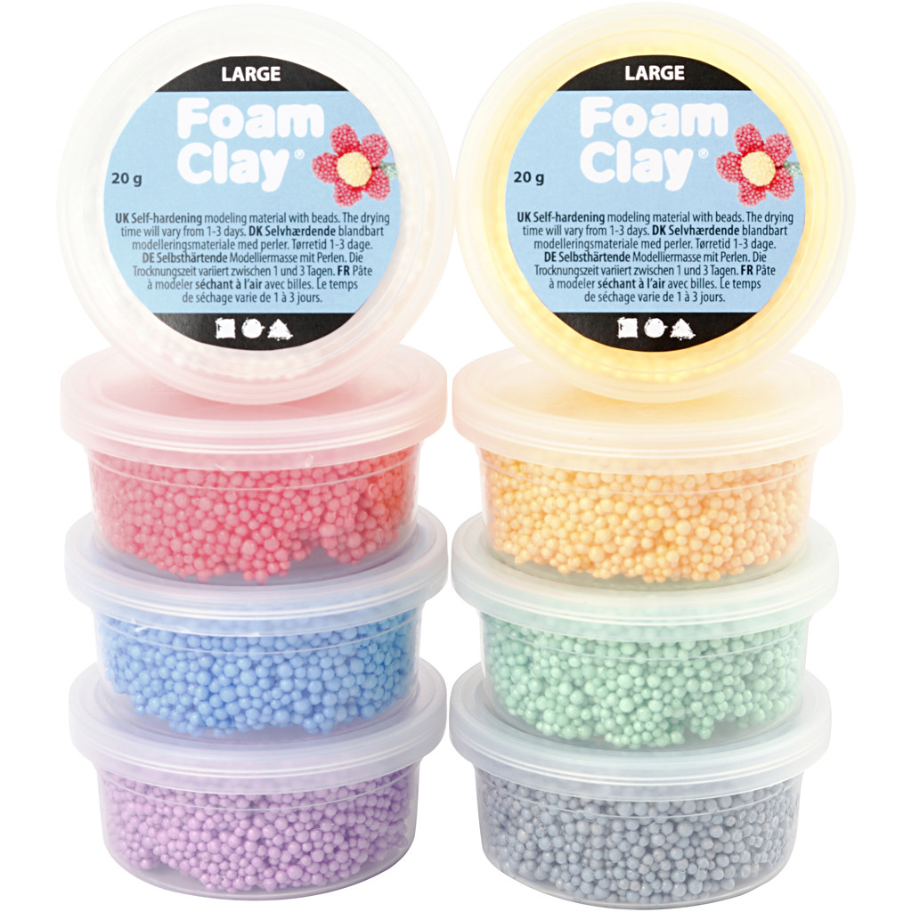 Foam Clay® Groß 8x20 gr Fröhliche Farben