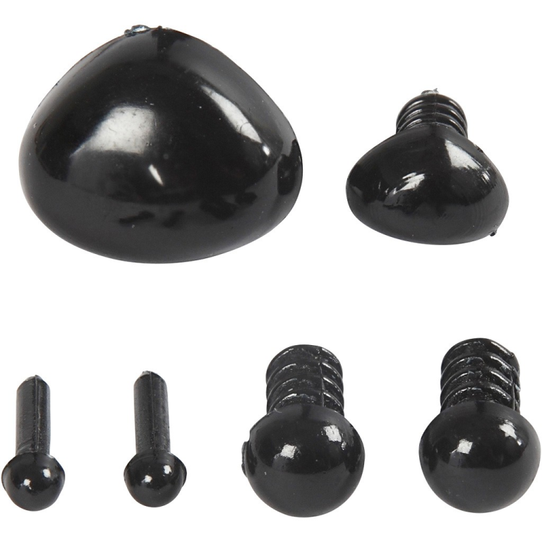 CC Augen und Nasen Schwarz 20 Sets