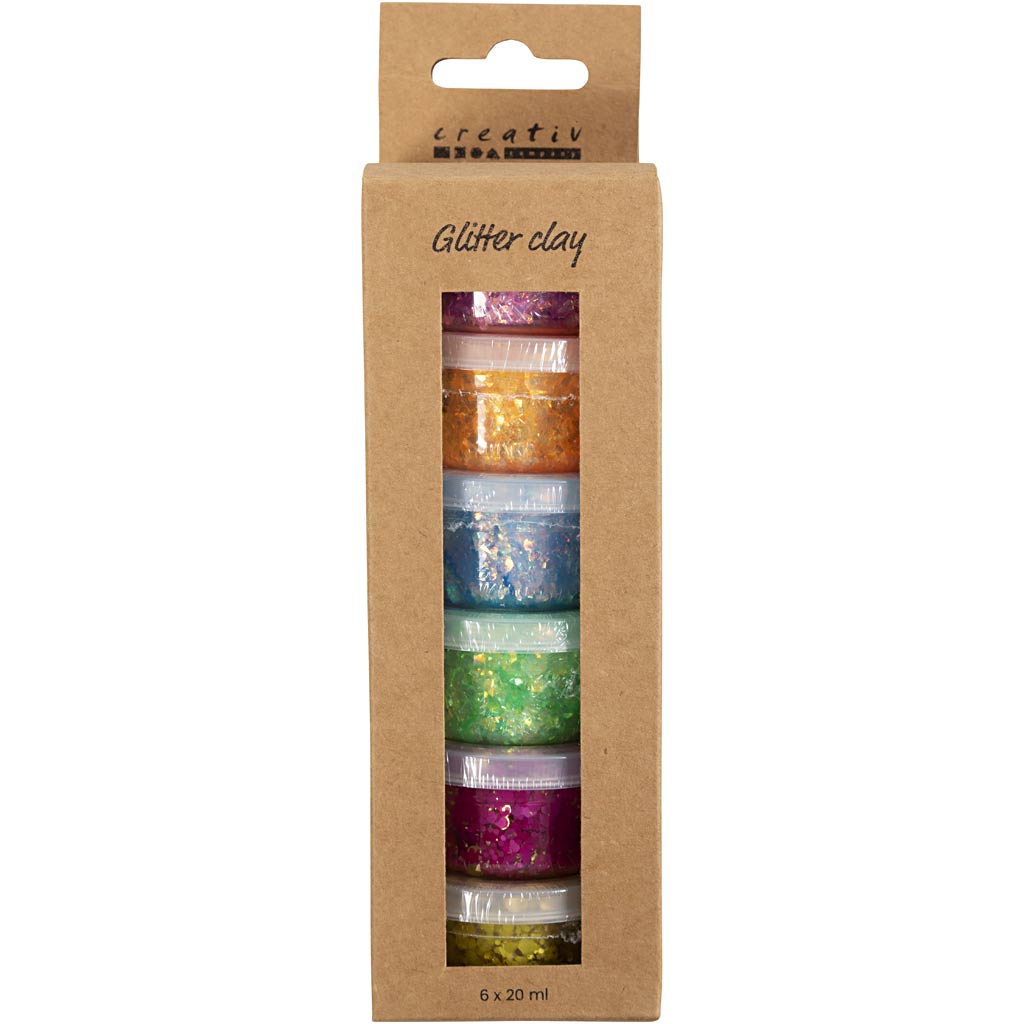 CC Glitter Clay 6x20 ml Basic Colours