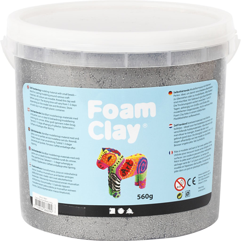 Foam Clay® Metallic Silber 560 g