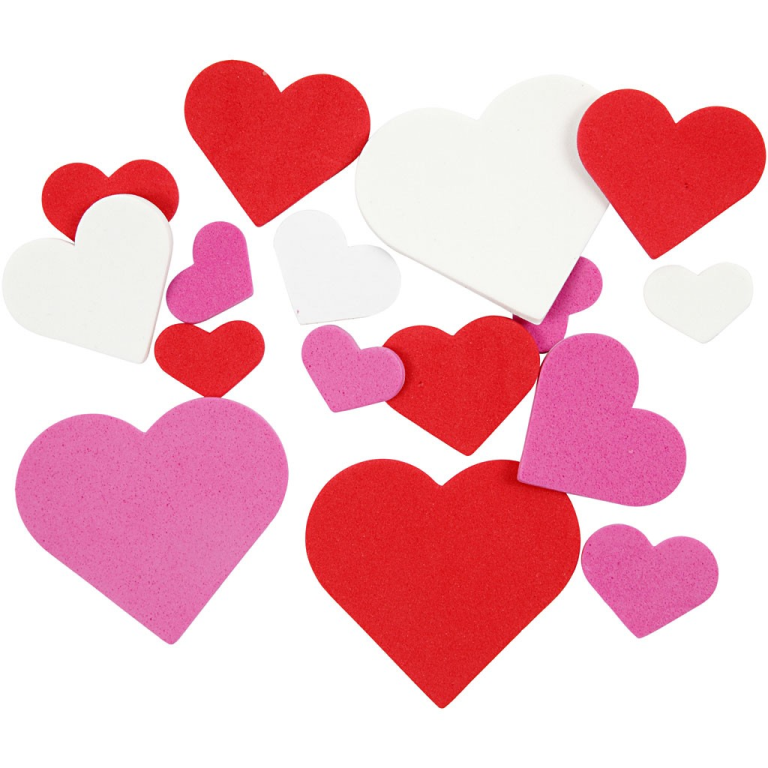CC EVA Foam Hearts 20-45 mm 200 pieces