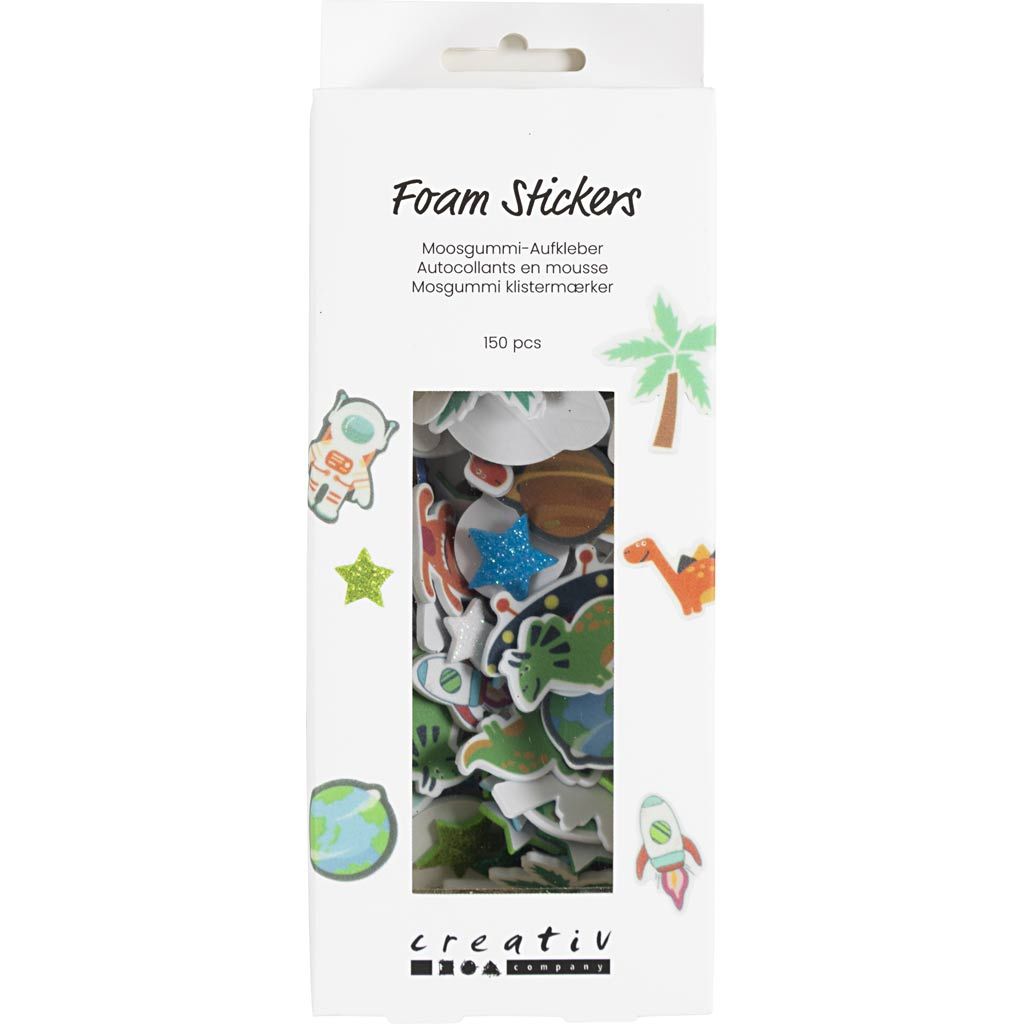 CC Foam Stickers Star, UFO, and Dino Self-Adhesive 150 pieces