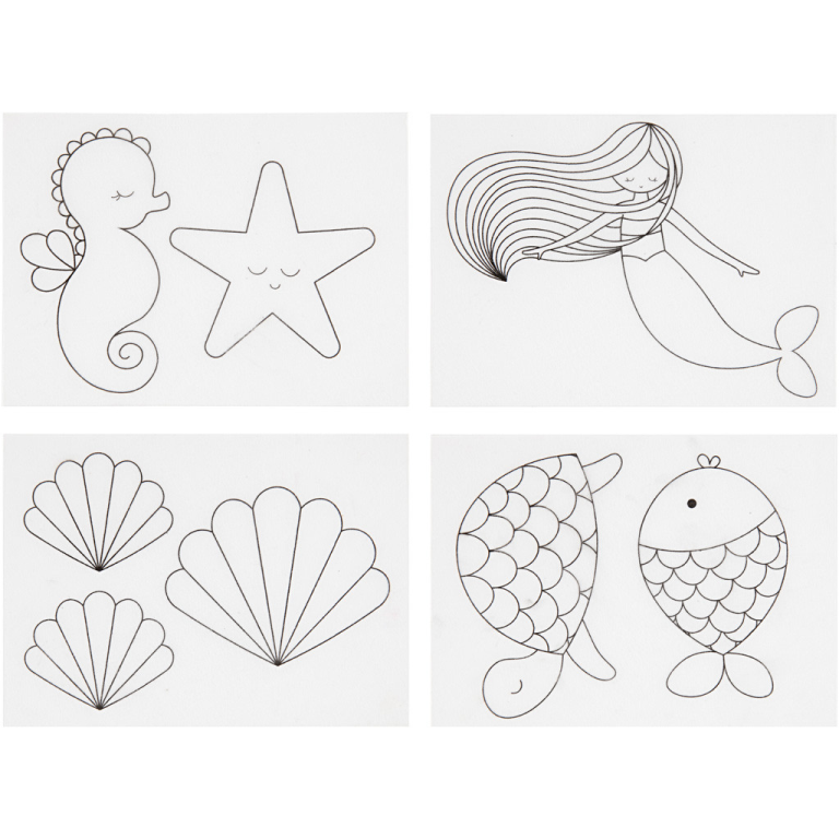 CC Krimpfolie Zeemeermin Set 10,5x14,5cm dikte 0,3mm Mat transparant