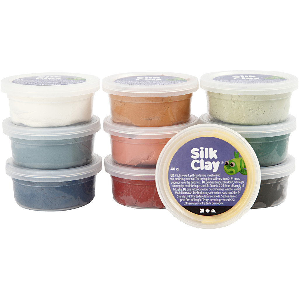 Silk Clay® Set Natuurkleuren 10x40 gr