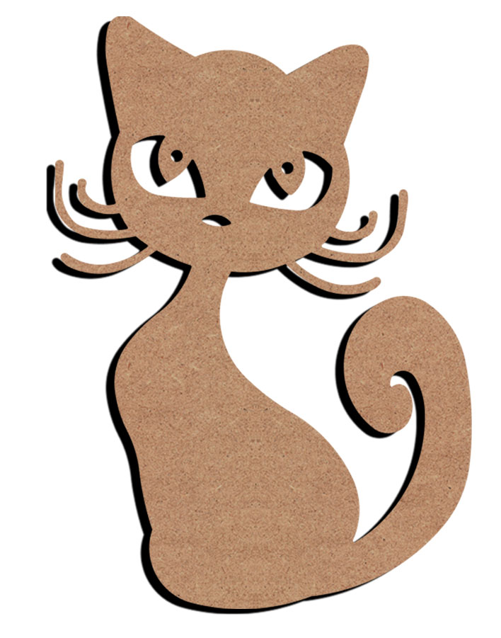 MDF-Figur Katze 26 cm