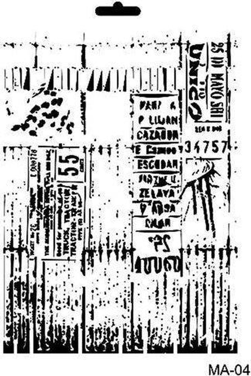 Cadence Mixed Media Stencil MA04 21x29 cm Tickets