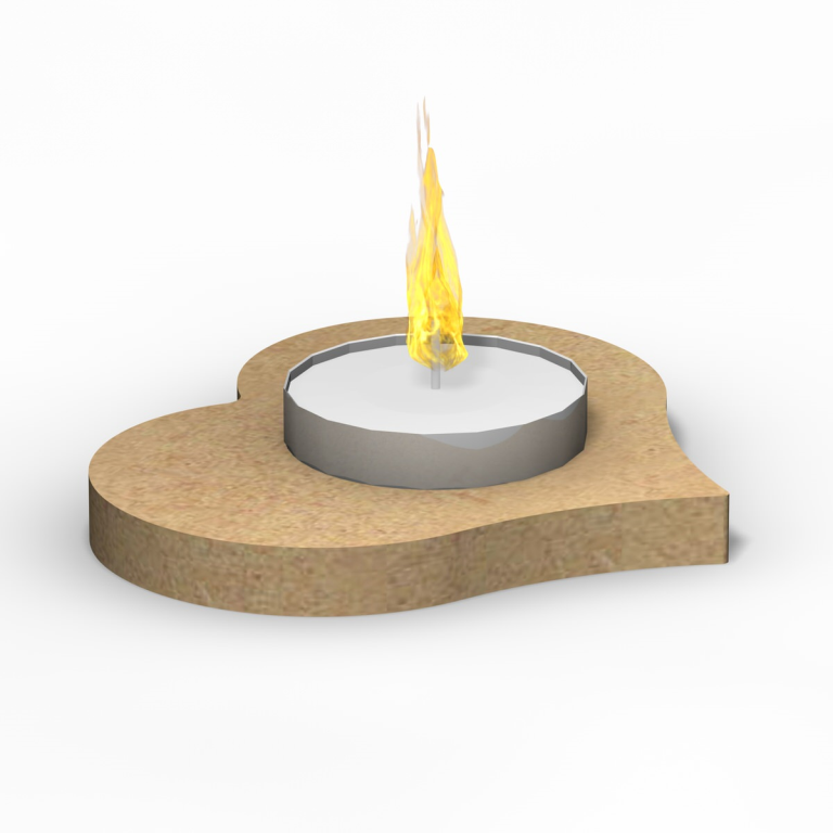 Gomille MDF Waxinelicht Hart 13x9 cm