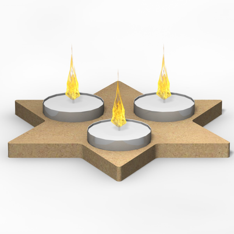 Gomille MDF 3 Teelichthalter Stern 15x15 cm