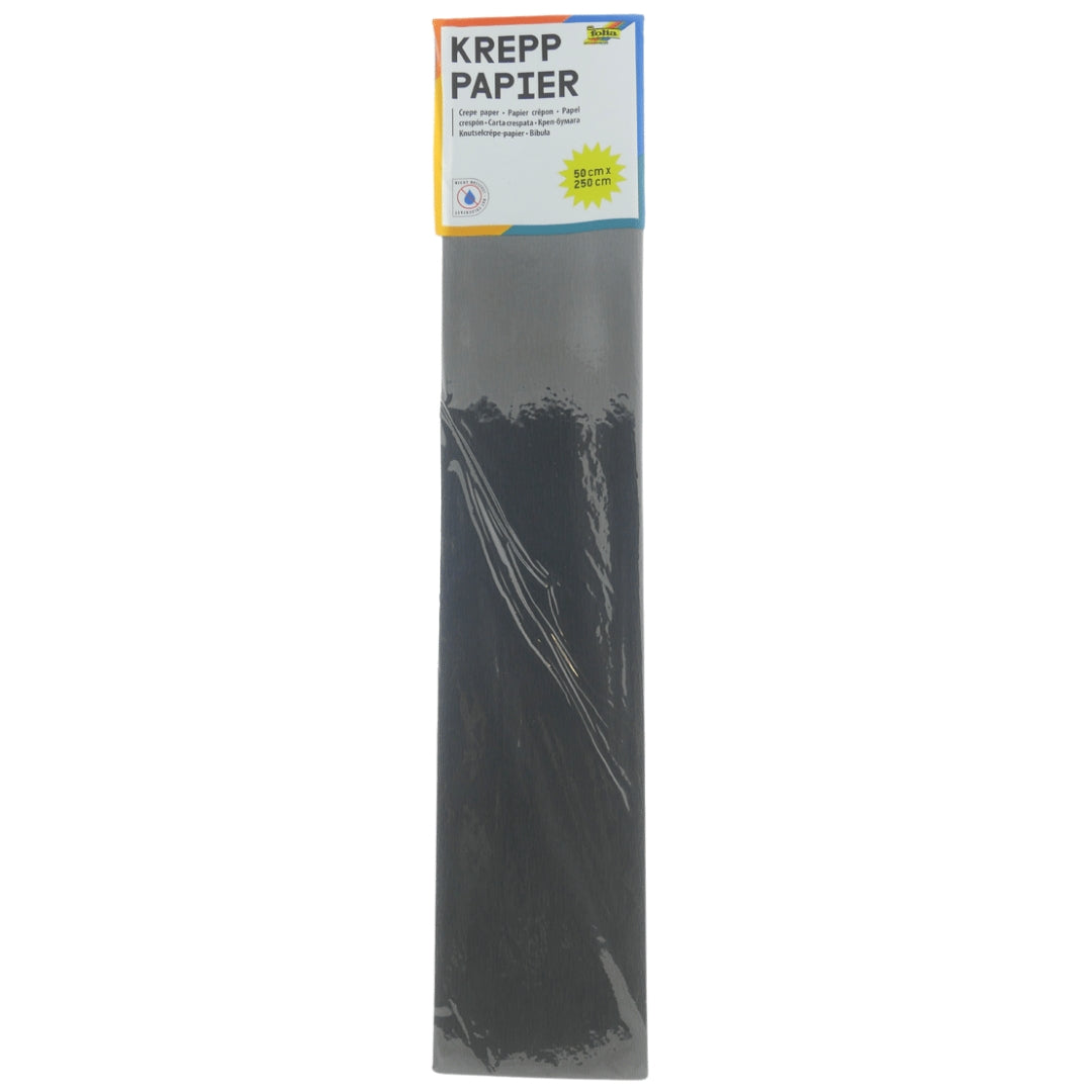 Folia Crepepapier 50x250 cm Zwart