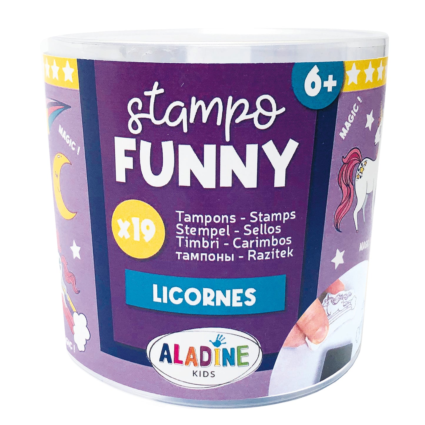 Aladine Stempel Set Stampo Funny Unicorns 19 stuks