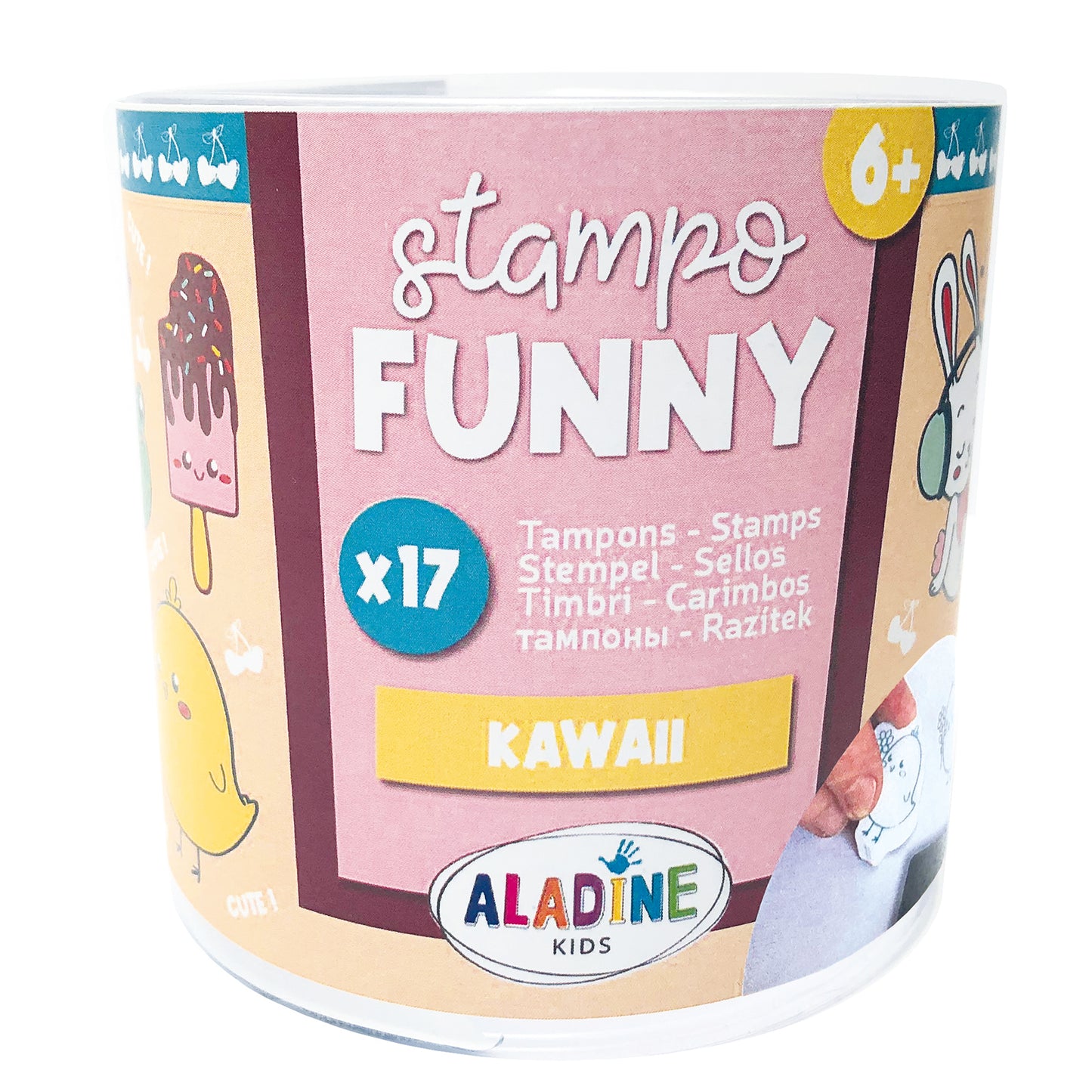 Aladine Stempel Set Stampo Funny Kawaii 17 stuks