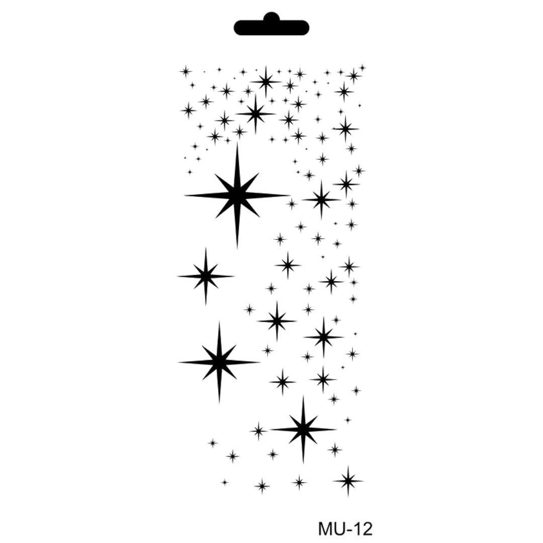 Cadence Mixed Media Stencil MU12 10x25 cm Sterren