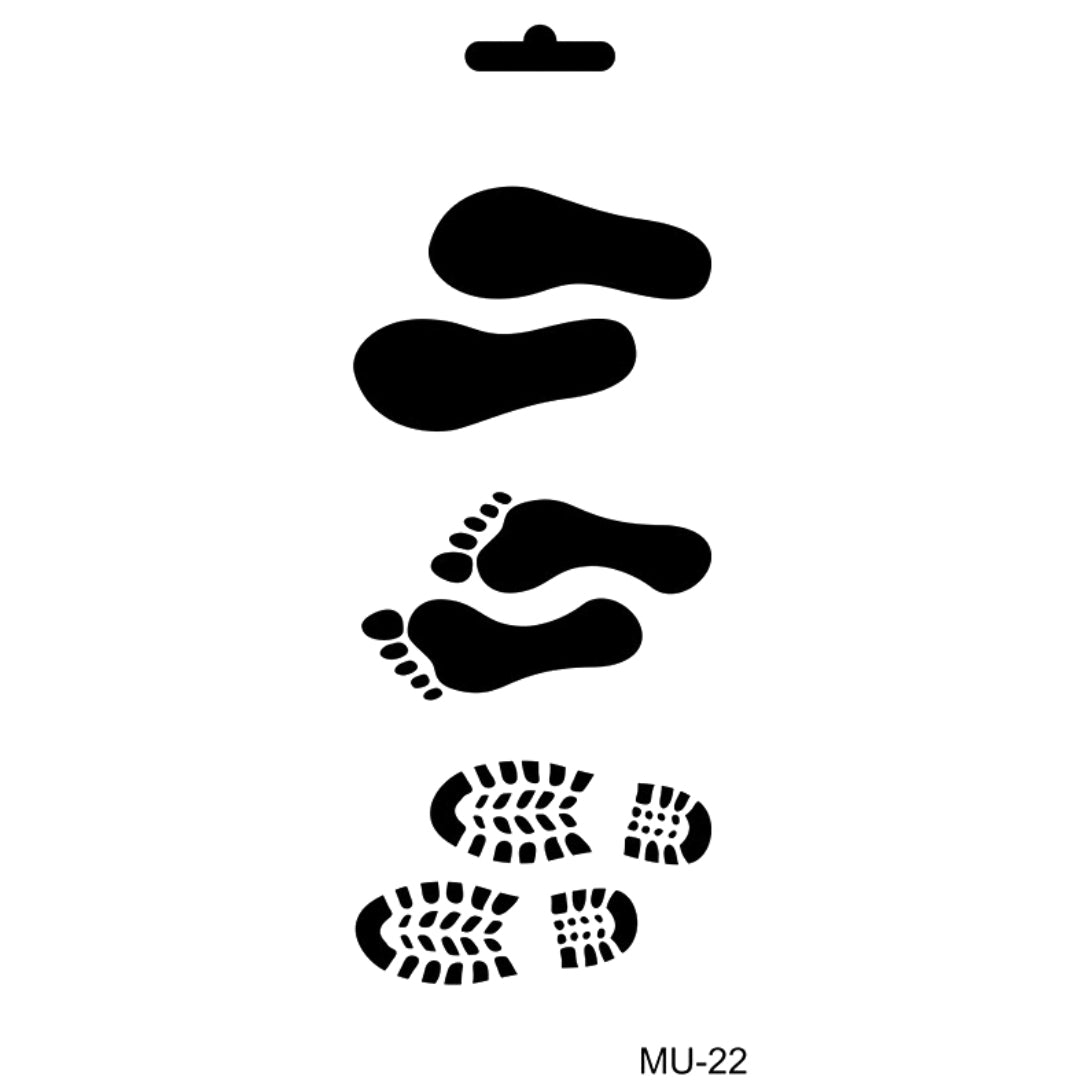 Cadence Mixed Media Stencil MU22 10x25 cm Footprints