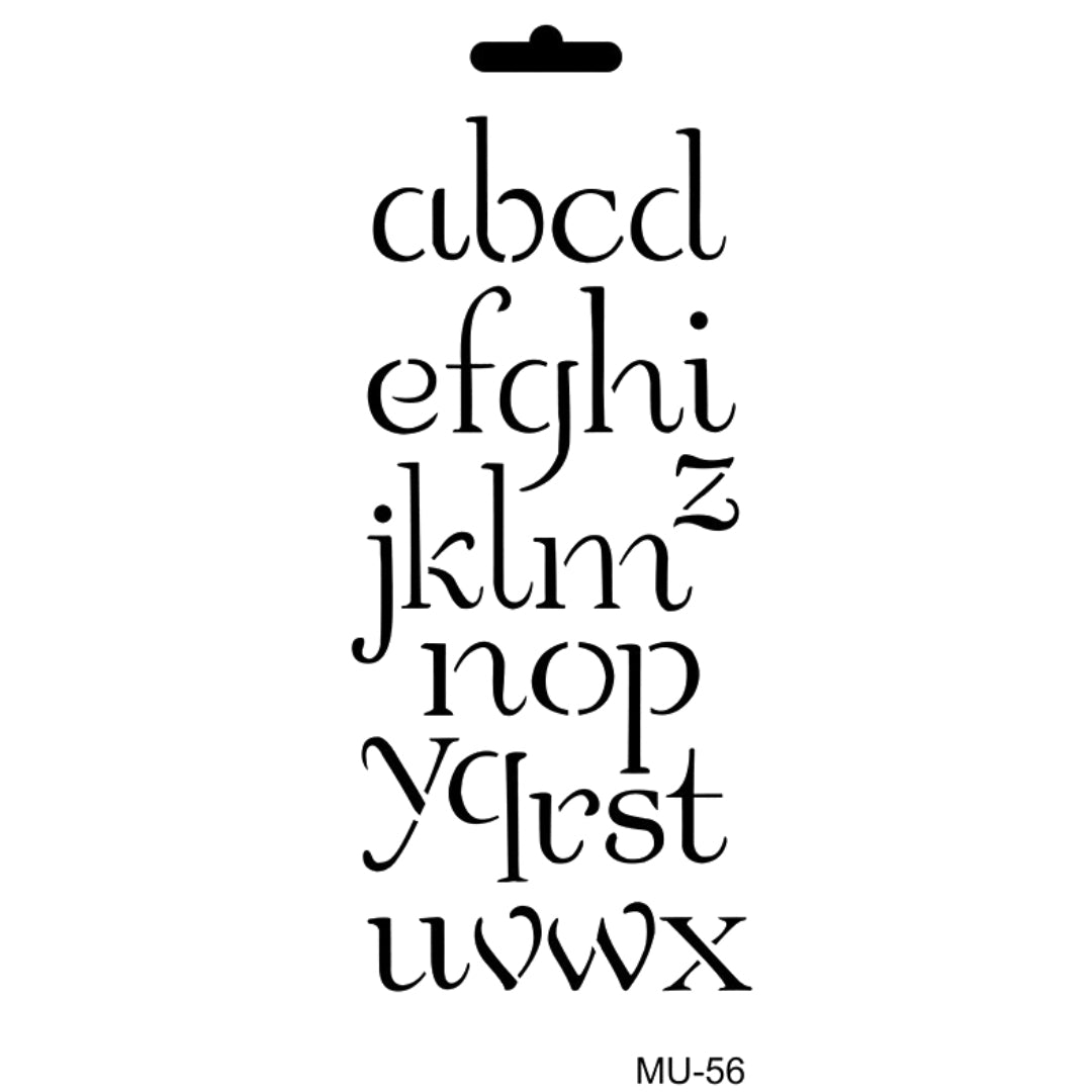 Cadence Mixed Media Stencil MU56 10x25 cm Alphabet