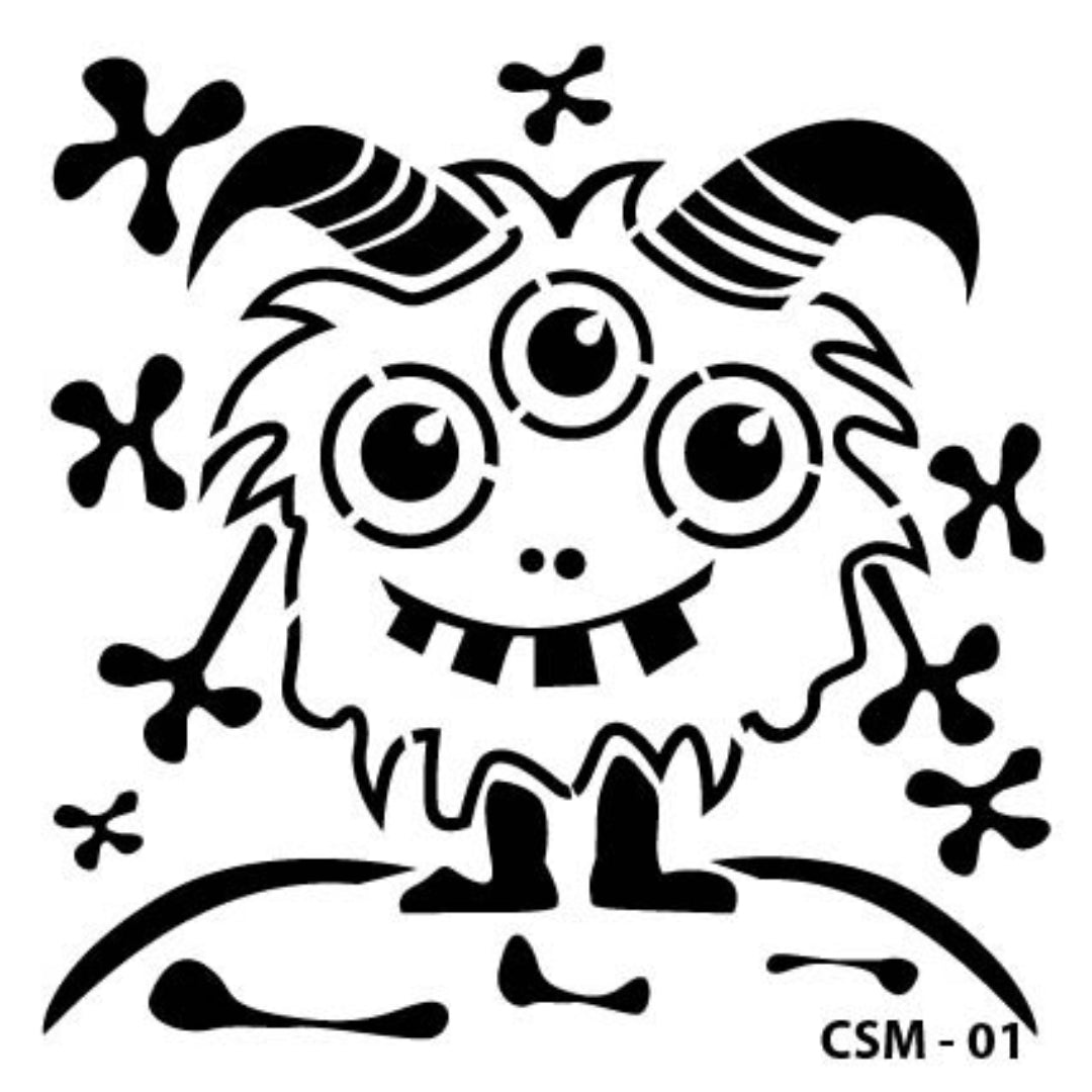 Cadence Kids Monster Schablone CSM-01 25x25 cm