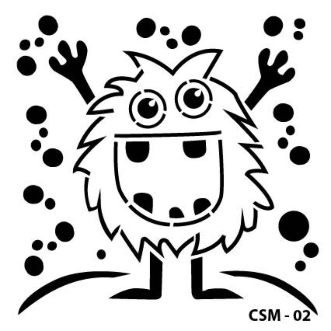 Cadence Kids Monster Stencil CSM-02 25x25 cm