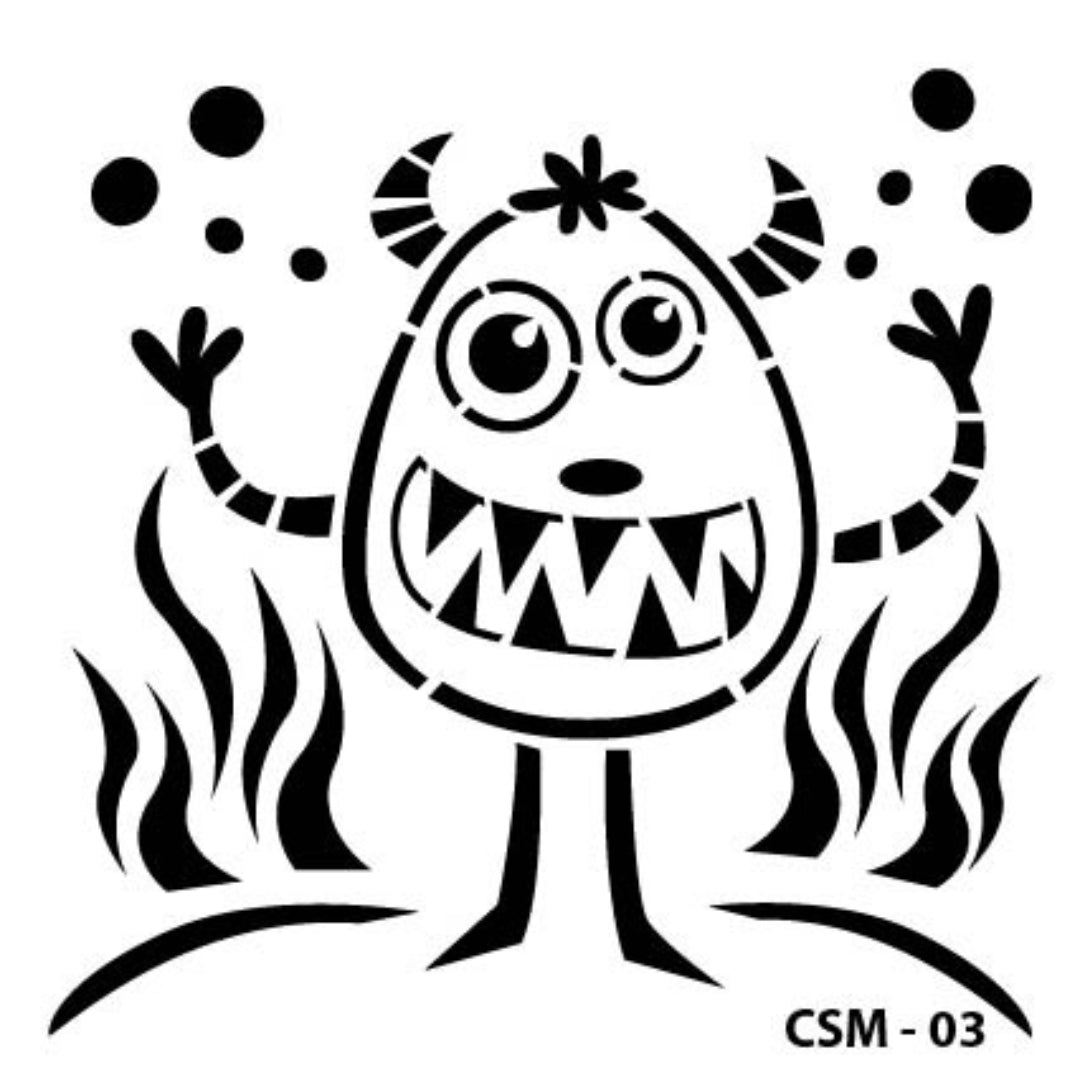 Cadence Kids Monster Stencil CSM-03 25x25 cm