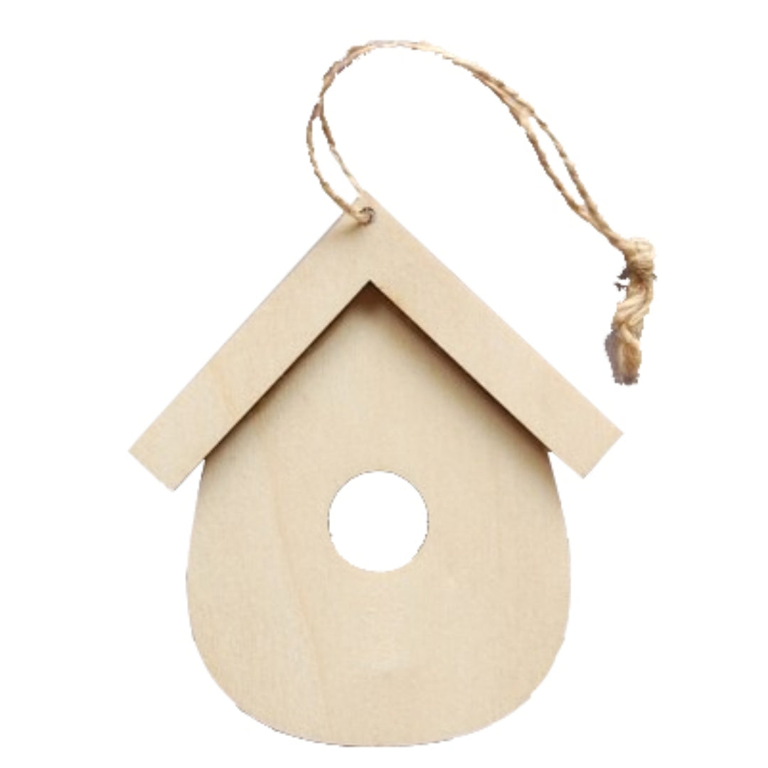 Vogelhäuser aus Holz, rund, 12 Stück