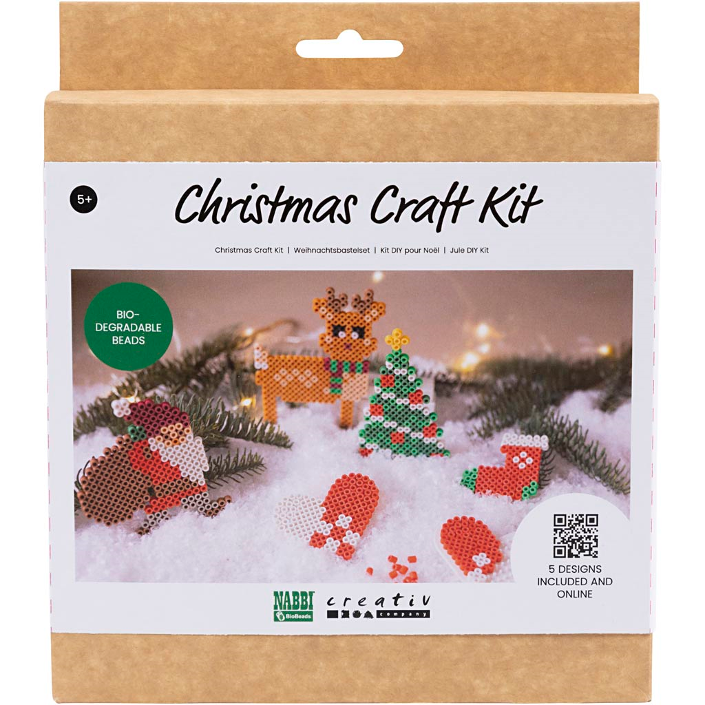 Nabbi BioBeads Kreatives Bügelperlen-Set Weihnachten Weihnachtsmann