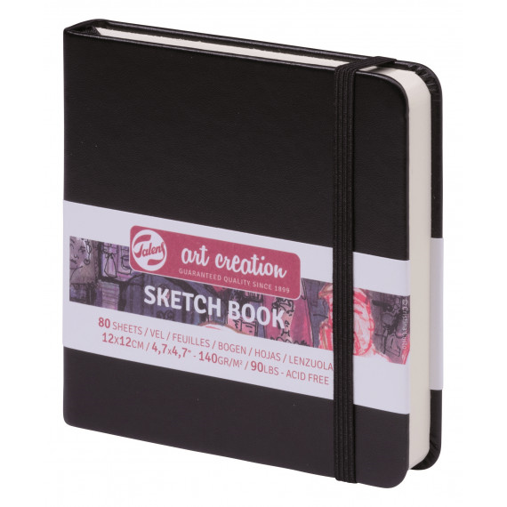 TAC Sketchbook 12x12 cm 140gsm 80 sheets Black