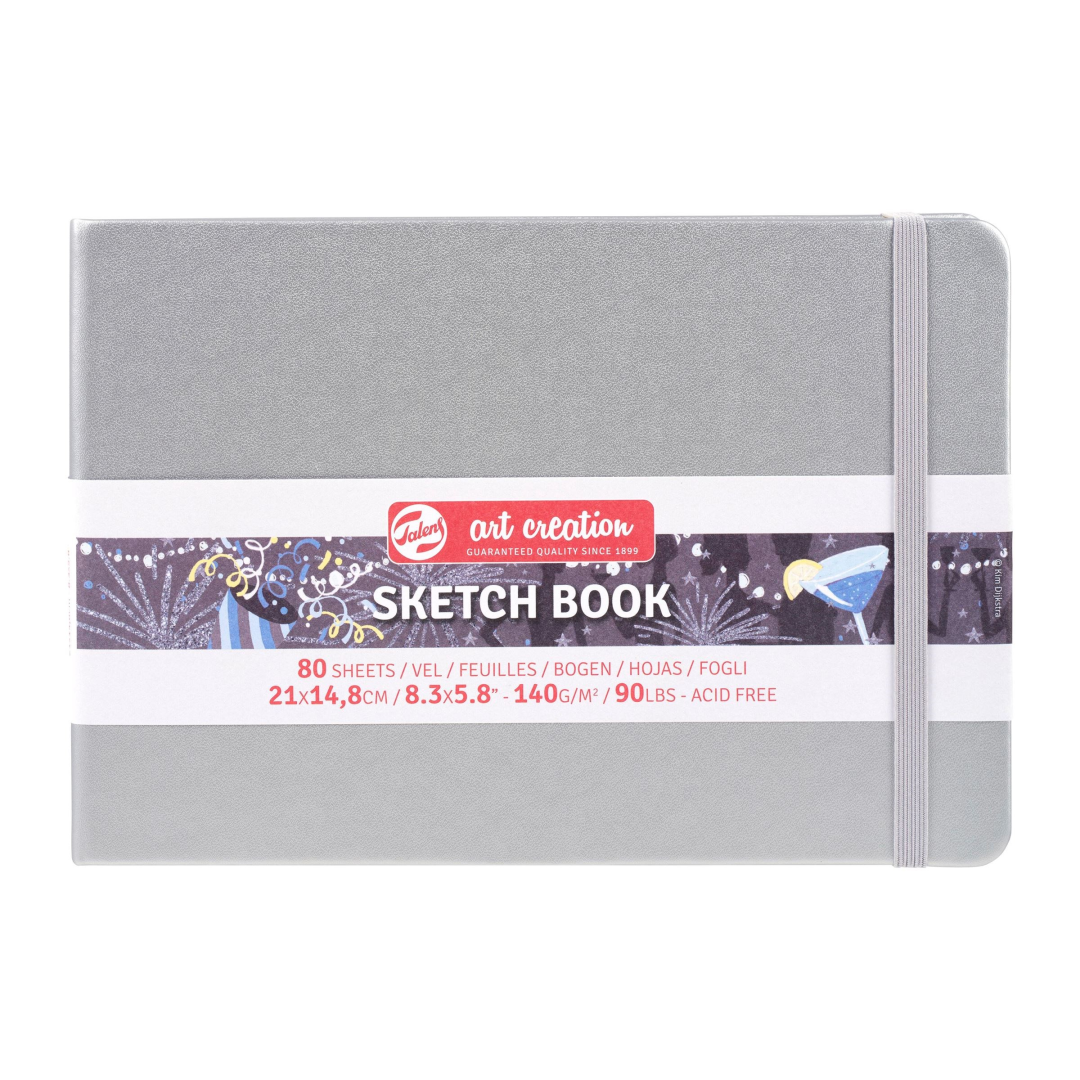 TAC Schetsboek 21x15 cm 140gr 80 vel Zilver