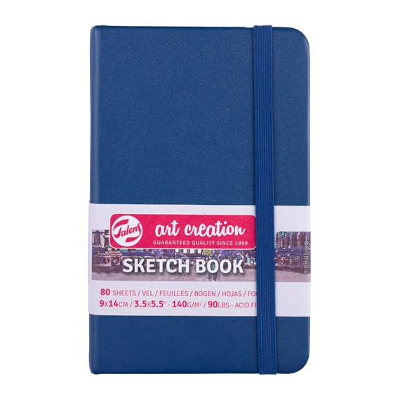 TAC Schetsboek 9x14 cm 140 gr 80 vel Marine Blauw
