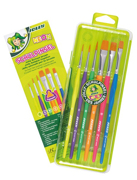 Jolly Neon Paintbrush Set of 6