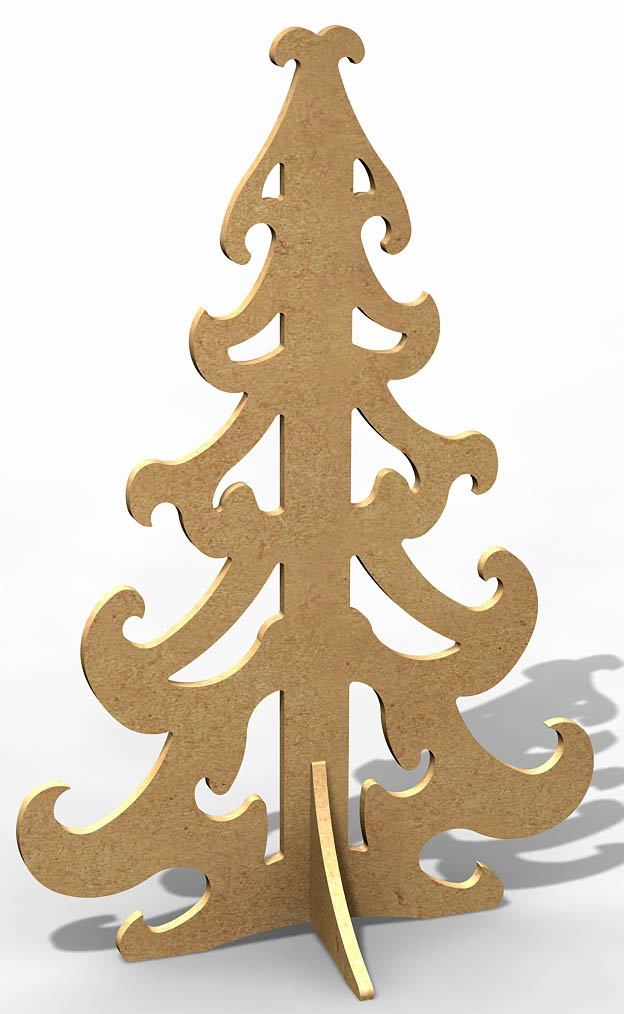 Gomille MDF-Figur Tannenbaum 3D Offen 38 cm