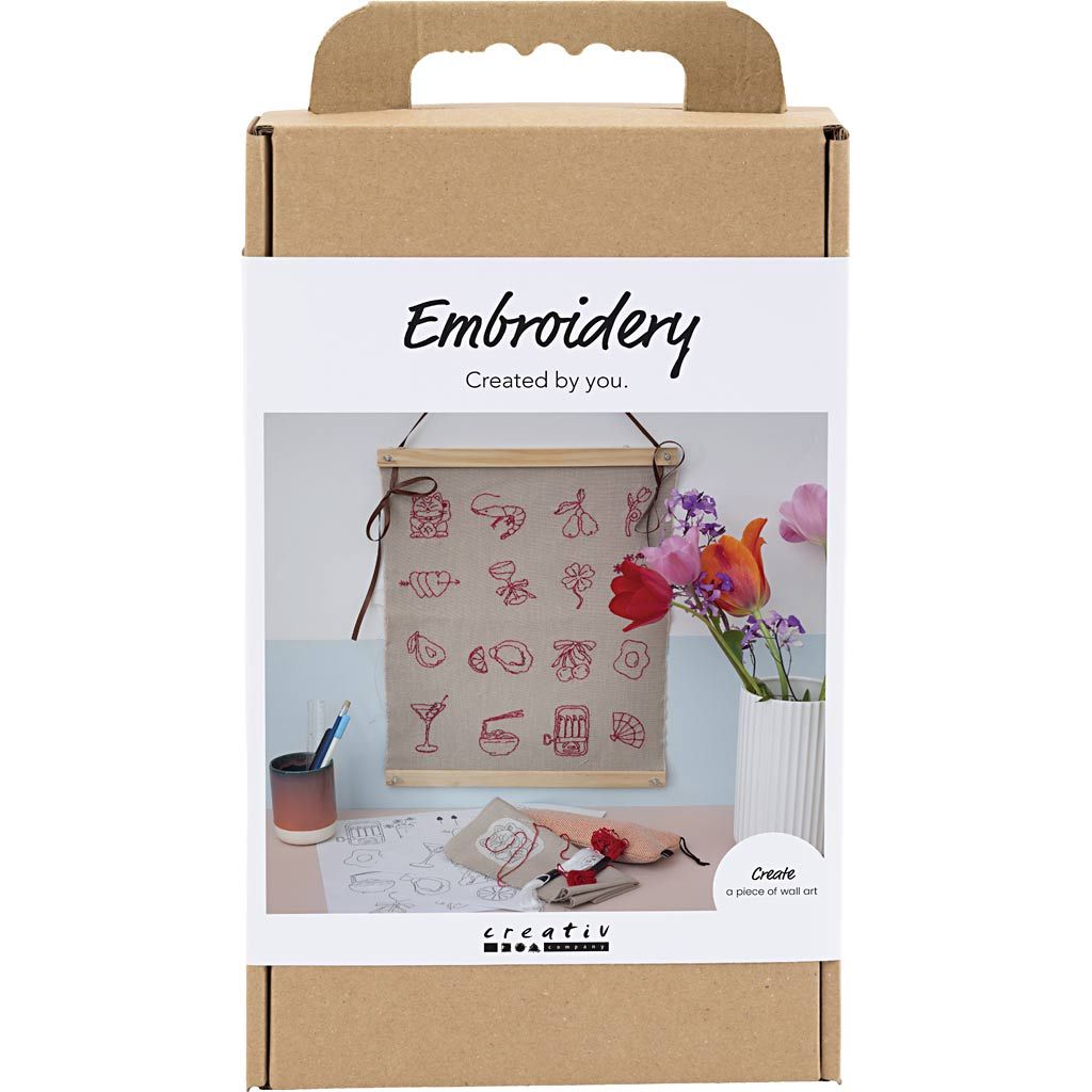 CC Hobby Set Embroidery Hanging Decoration Flax