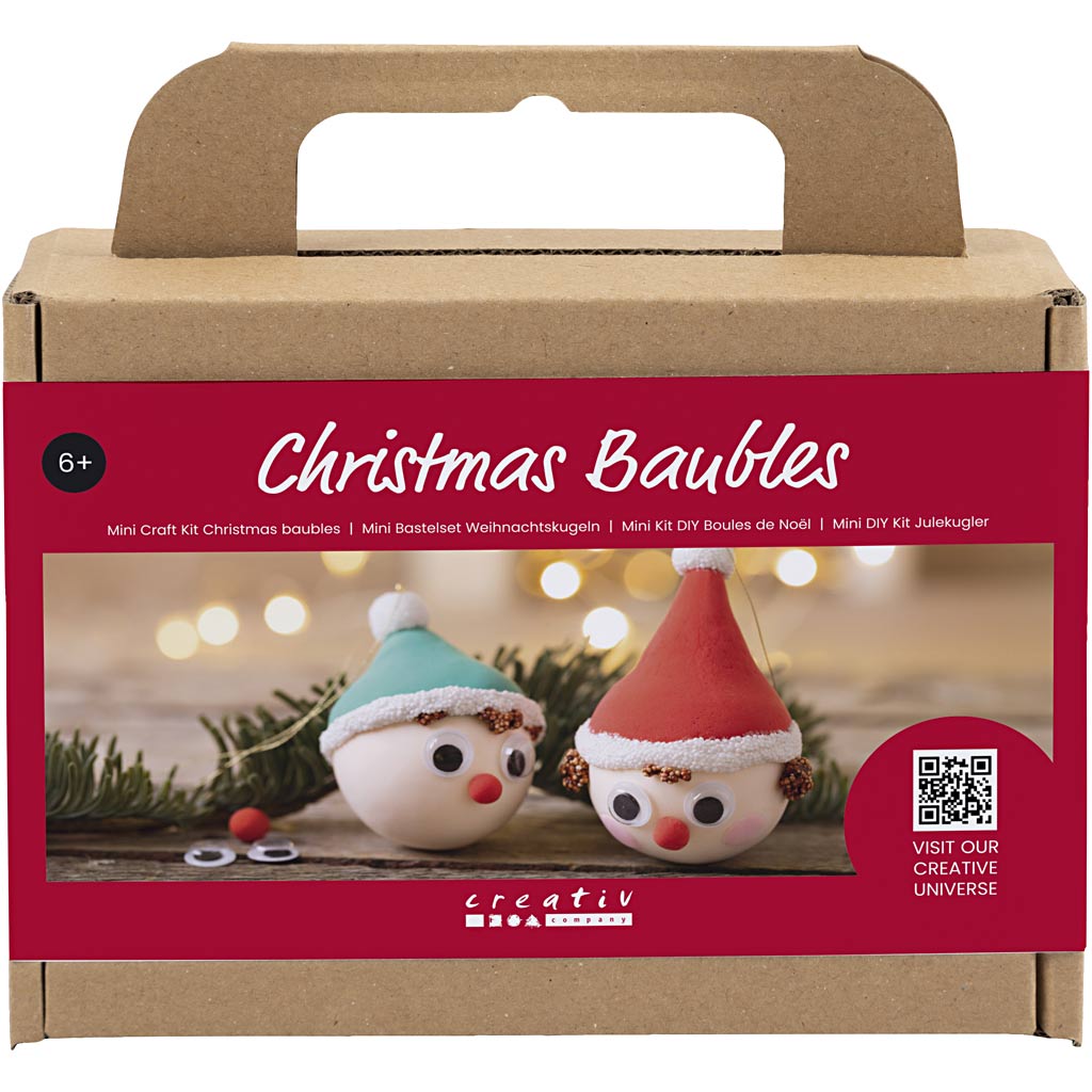 CC Mini Bastelset Weihnachtskugeln Rote und Grüne Zwerge