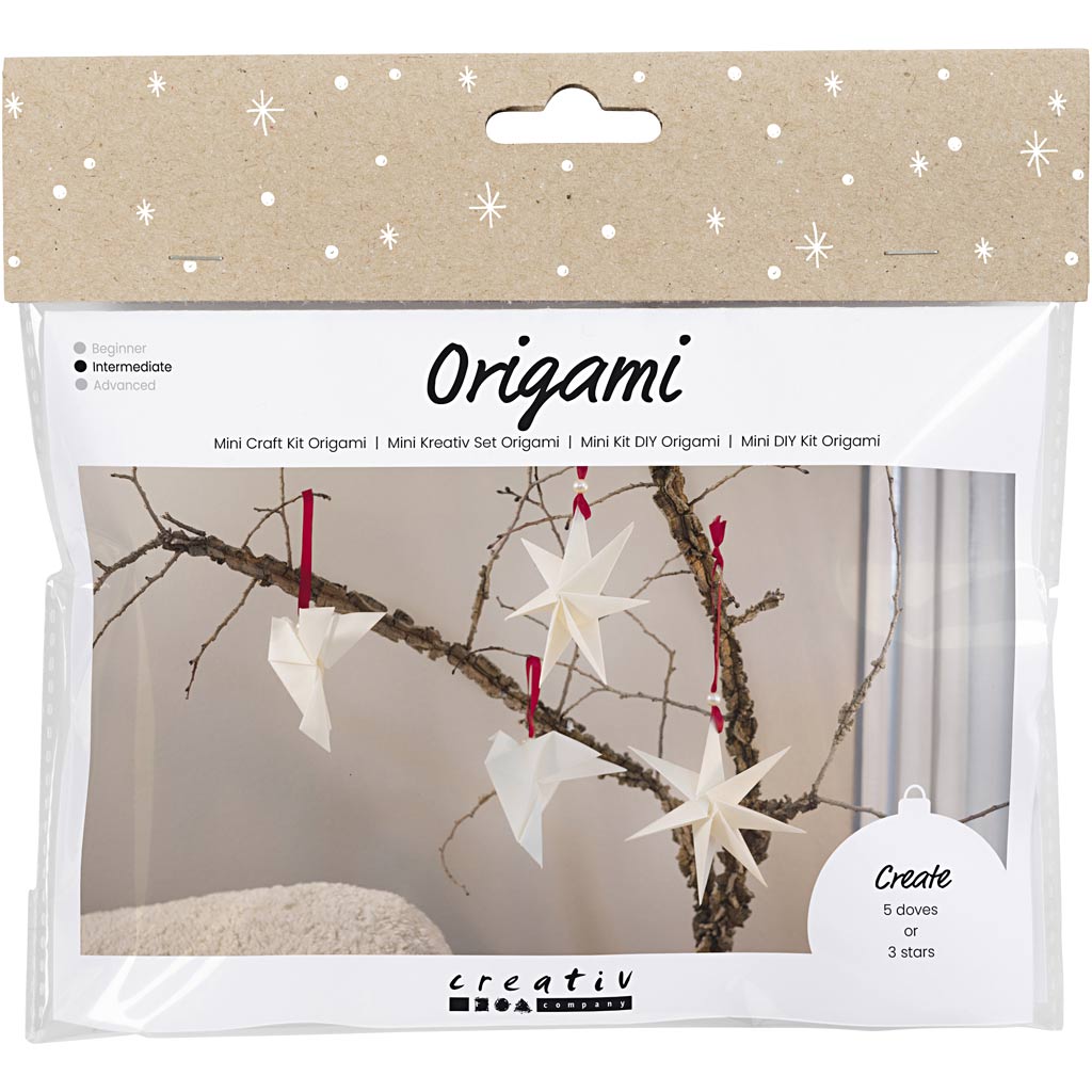 CC Mini Hobbyset Origami-Ornamente Tauben und Sterne