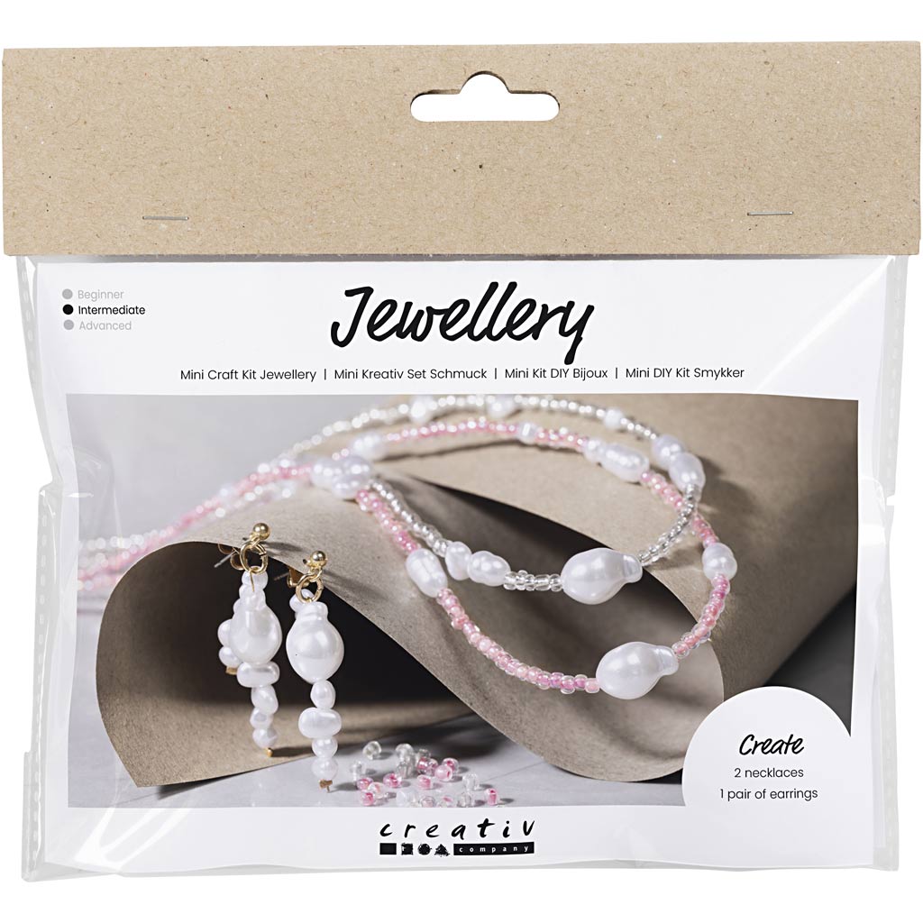 CC Mini Bastelset Schmuck Rosa Silber Glanz