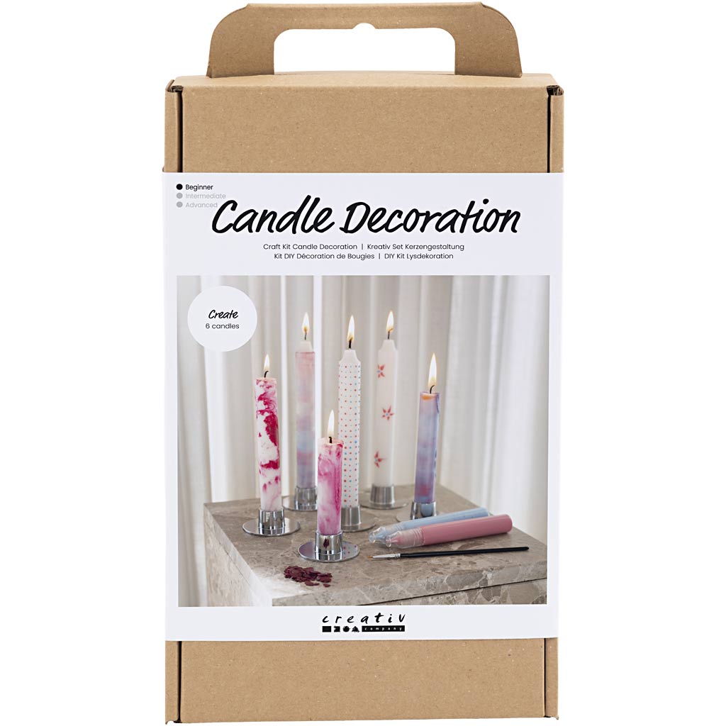 CC Hobby Candle Decorating Kit Decorated Taper Candles
