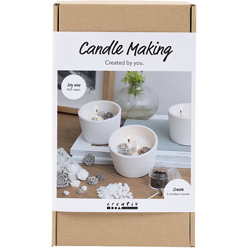 CC Hobbyset Kaarsen Maken Roos, Beige, Wit en Créme