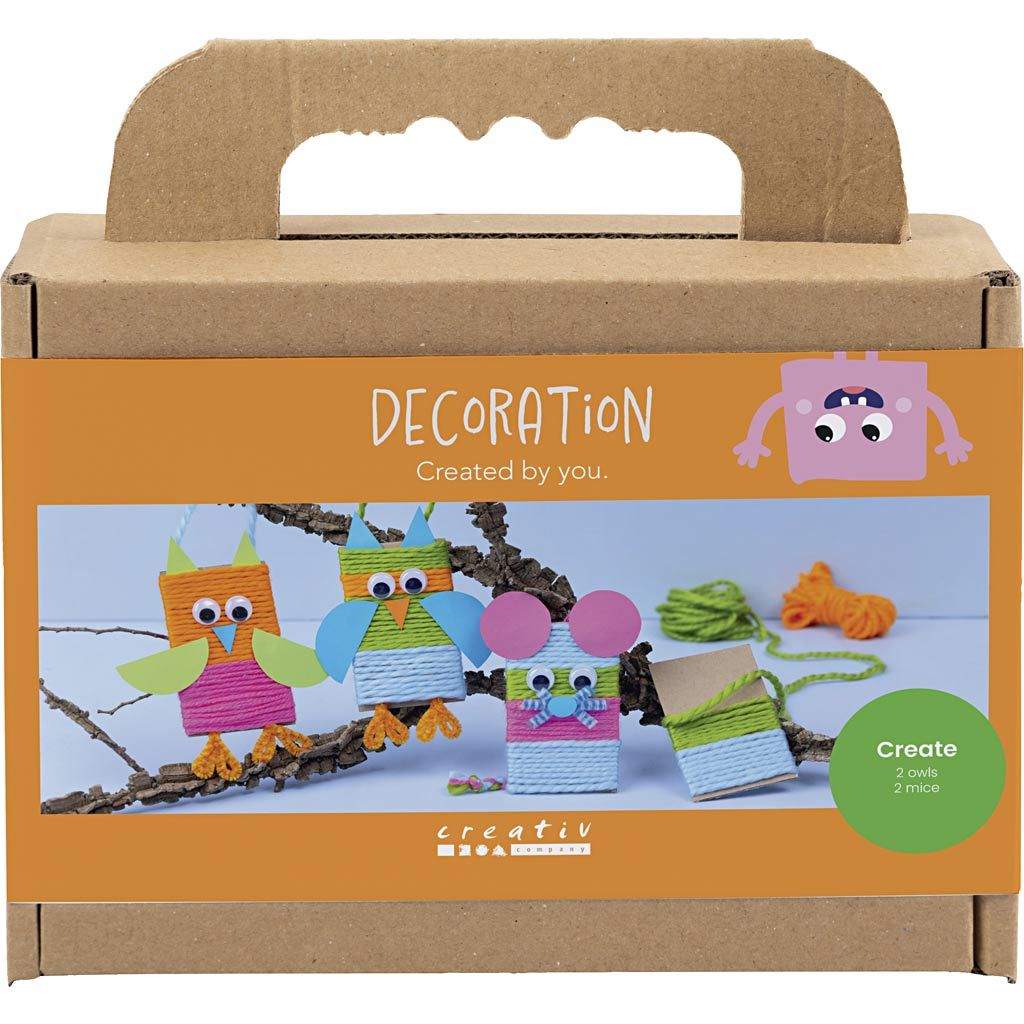 CC Mini Hobbyset Deko Mäuse und Eulen Verschiedene Farben