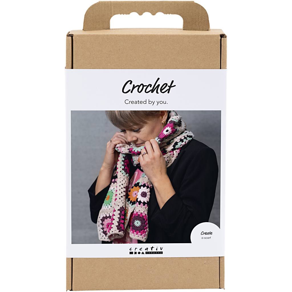 CC Hobbyset Sjaal Haken Warme Kleuren Granny Squares