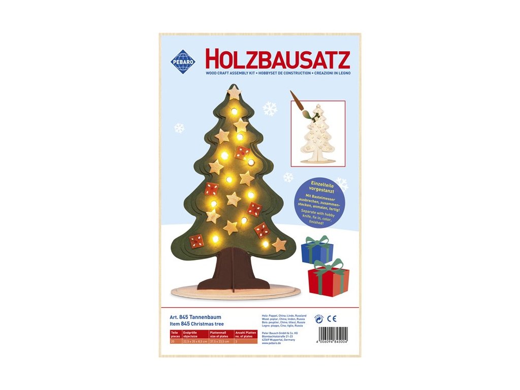 Pebaro Wooden Christmas Tree Construction Kit 22.5 × 35 × 8.5 cm