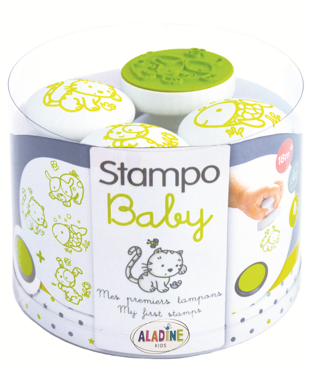 Aladine Stampo Stempel Baby Set Haustiere 4 Stück