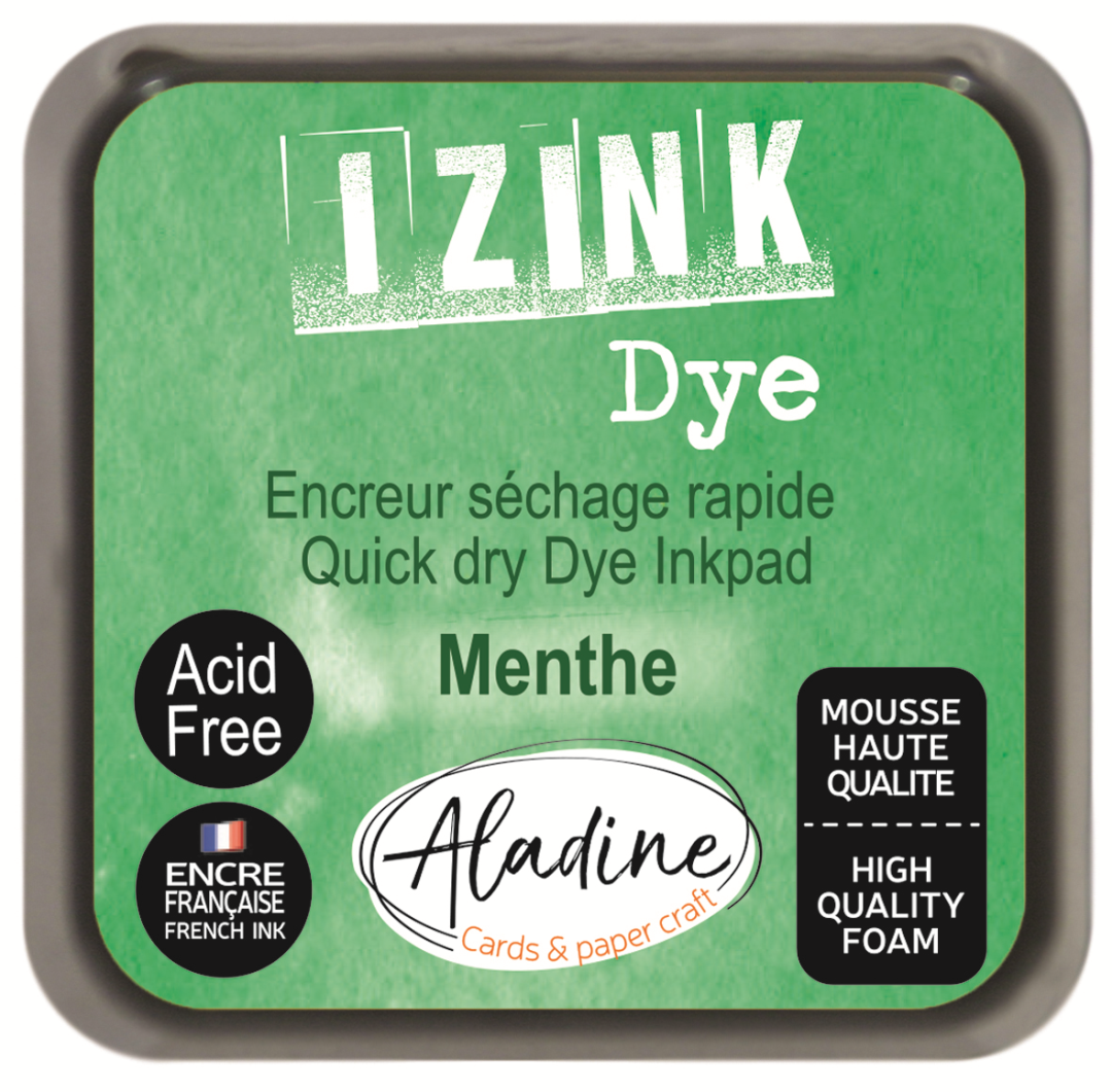 Aladine Izink Dye Pigment Ink Pad 5x5 cm Mint Green