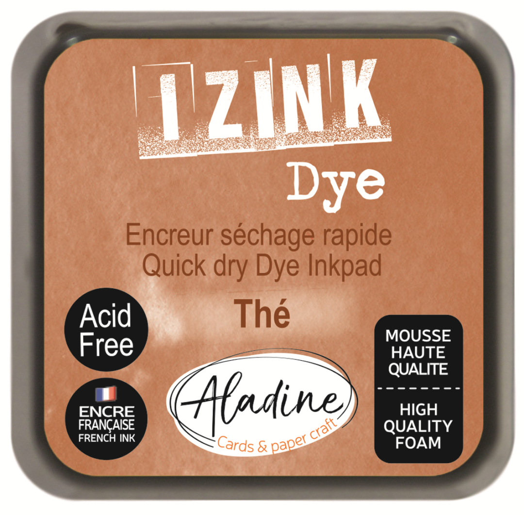 Aladine Izink Dye Pigment Stempelkissen 5x5 cm Tea Brown