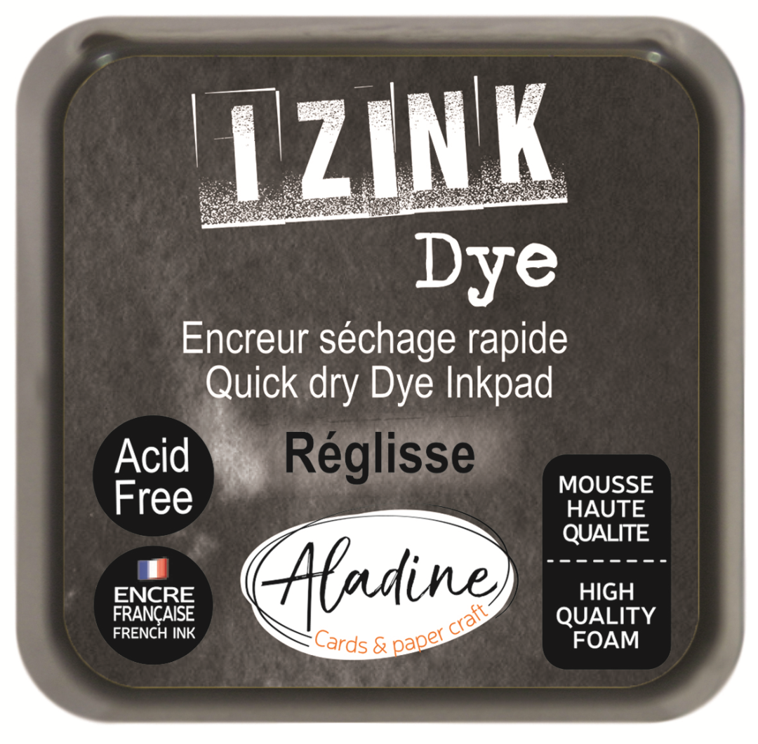 Aladine Izink Dye Pigment Stempelkissen 5x5 cm Schwarz