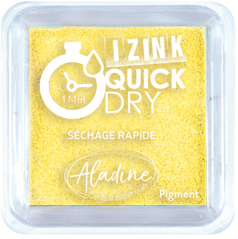 Aladine Izink Quick Dry Pigment Inktkussen 5x5 cm Pastel Geel