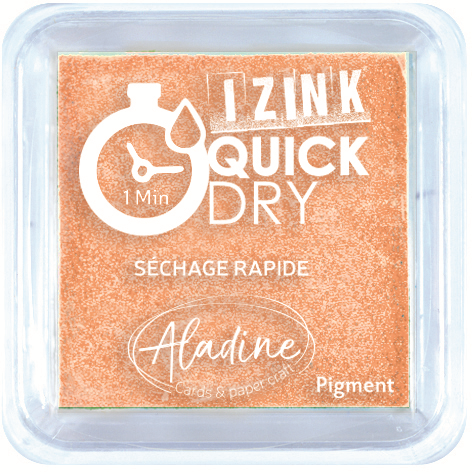 Aladine Izink Quick Dry Pigment Ink Pad 5x5 cm Pastel Orange