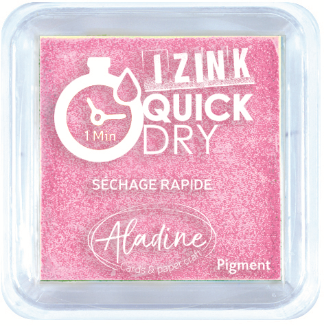 Aladine Izink Quick Dry Pigment Inktkussen 5x5 cm Pastel Roze