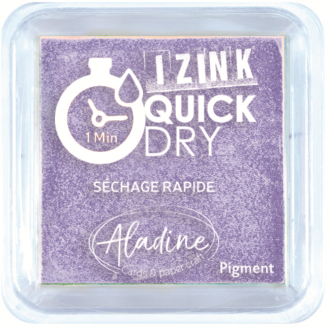 Aladine Izink Quick Dry Pigment Ink Pad 5x5 cm Pastel Lilac