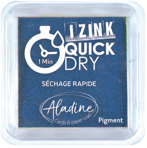 Aladine Izink Quick Dry Pigment Ink Pad 5x5 cm Navy Blue