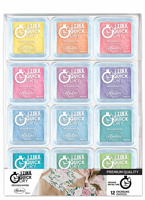 Aladine Izink Quick Dry Pigment Stempelkissen Set Pastell