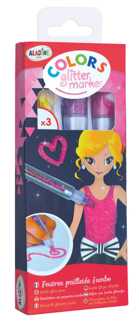 Aladine Kids Sparkling Markers Fashion Set
